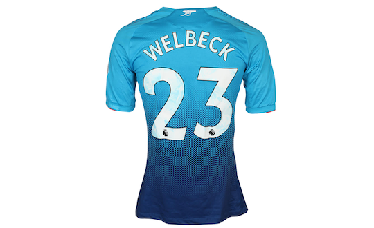 Original getragenes Arsenal FC Auswärtstrikot von Danny Welbeck!