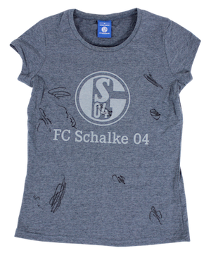 teamsigniertes FC Schalke 04 Damen T-Shirt